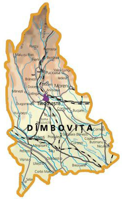 Harta judetul Dambovita