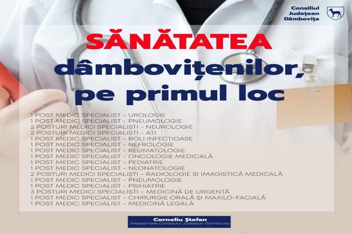  Proiectul „Sănătate pentru Dâmbovița” continuă!