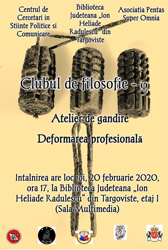  Clubul de filosofie - 20 februarie 2020