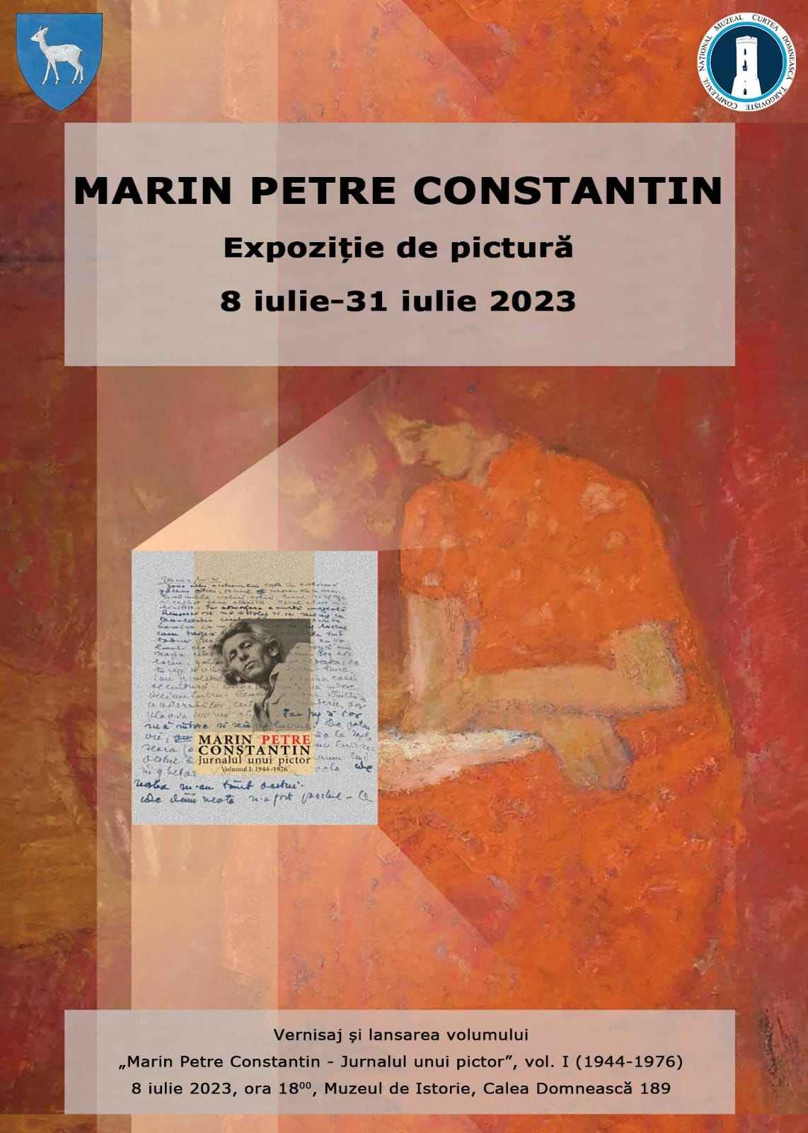 DUBLU EVENIMENT: VERNISAJ ȘI LANSARE DE CARTE,  SÂMBĂTĂ, 8 IULIE 2023,  LA MUZEUL DE ISTORIE