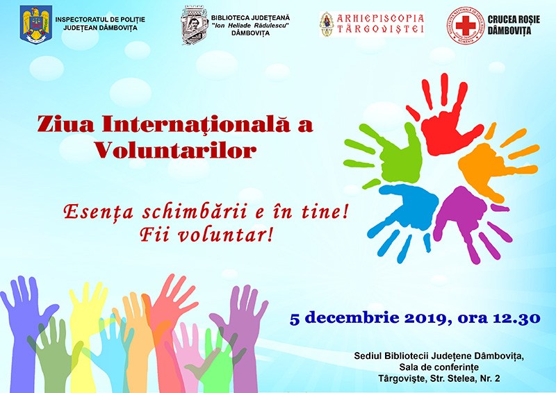  Esenţa schimbării e în tine! Fii voluntar!