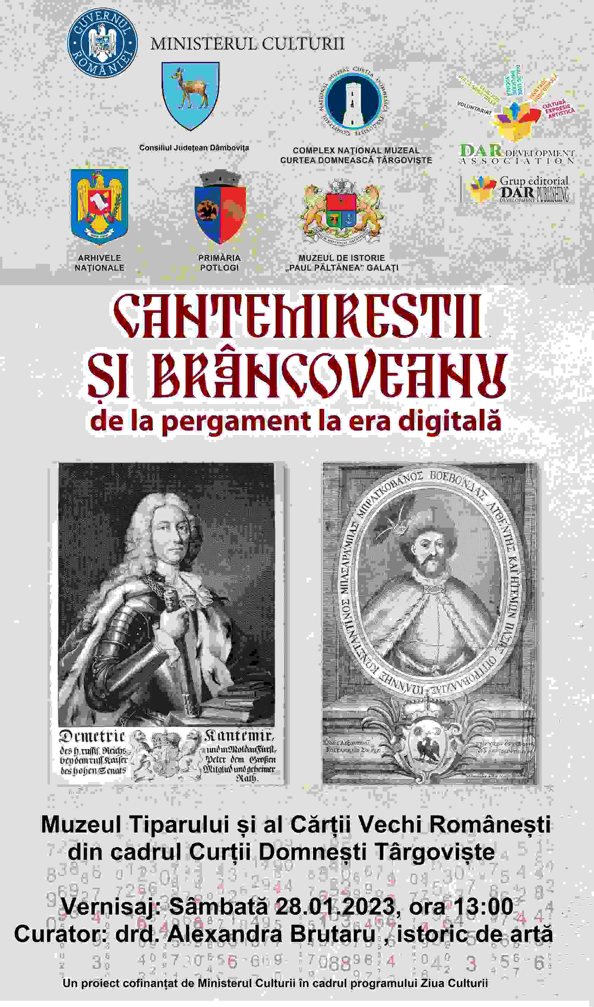  Expoziția „Cantemireștii și Brâncoveanu – de la pergament la era digitală”