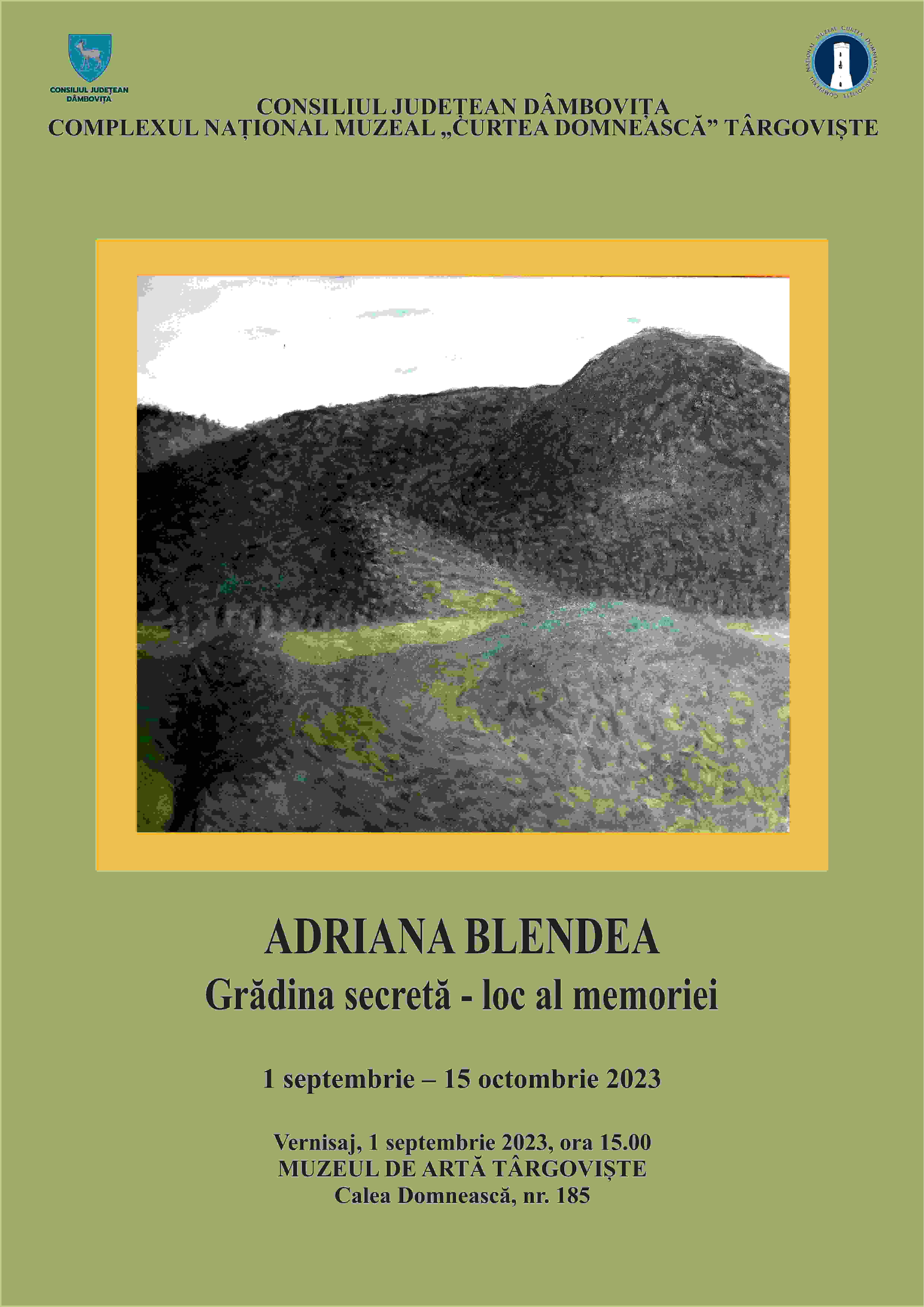  Expoziția de artă „Grădina secretă – loc al memoriei”  a artistei Adriana BLENDEA