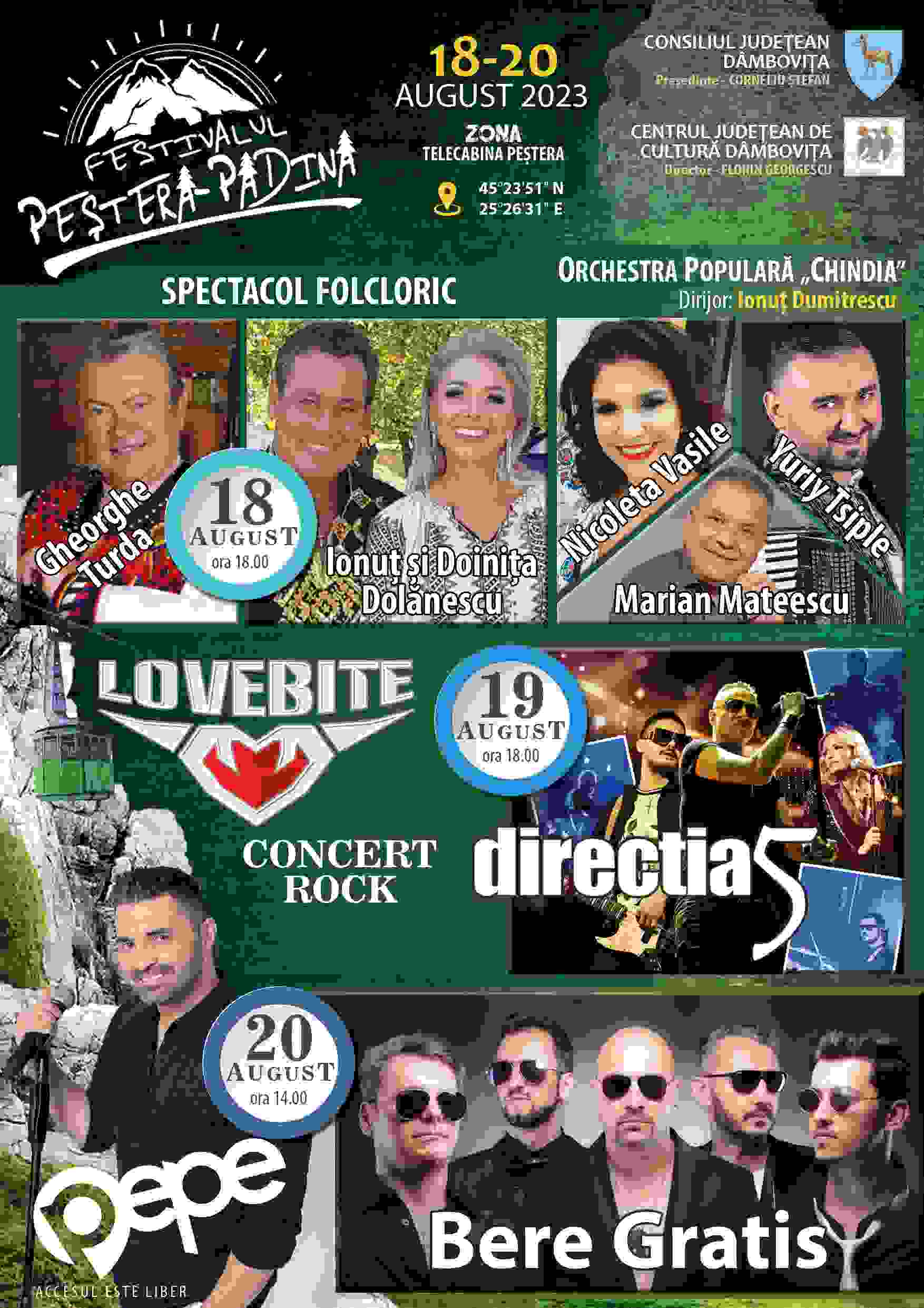  Festivalulul„Peștera - Padina” (18 - 20 august 2023)