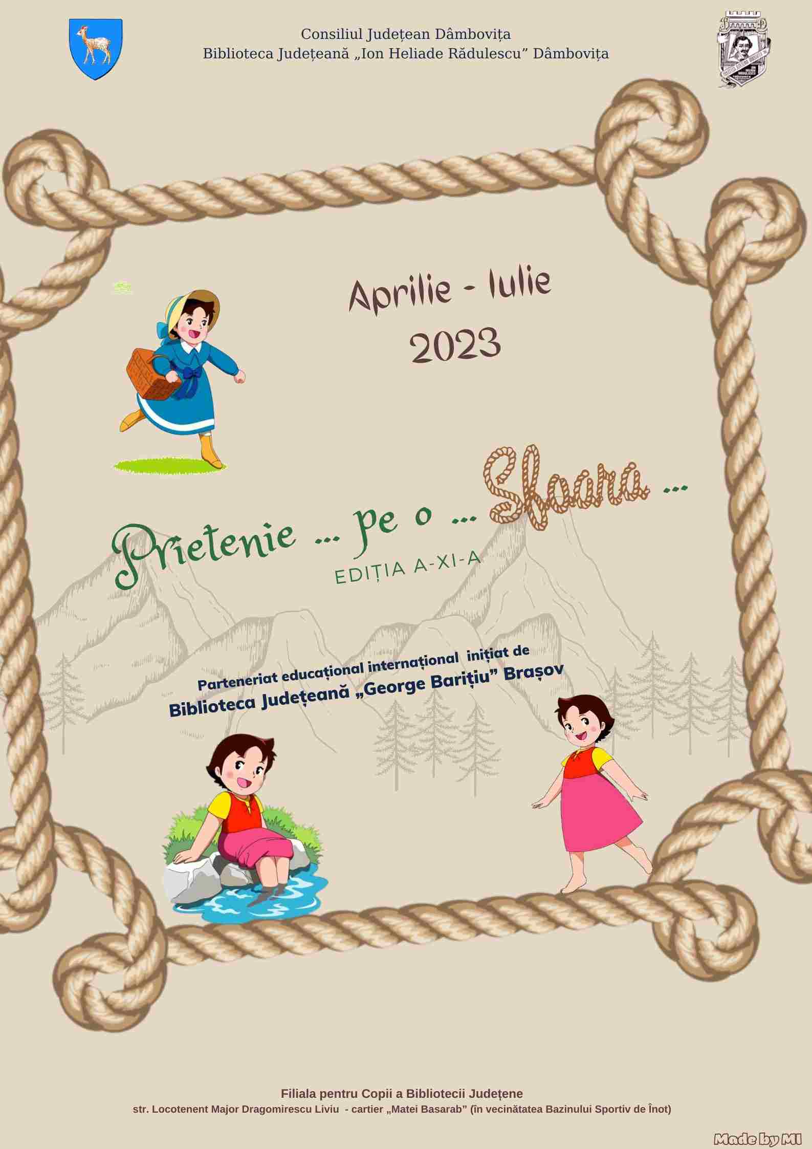  Parteneriat Educațional Național - „Prietenie…pe o… sfoară…” (4 aprilie – 20 iulie 2023)