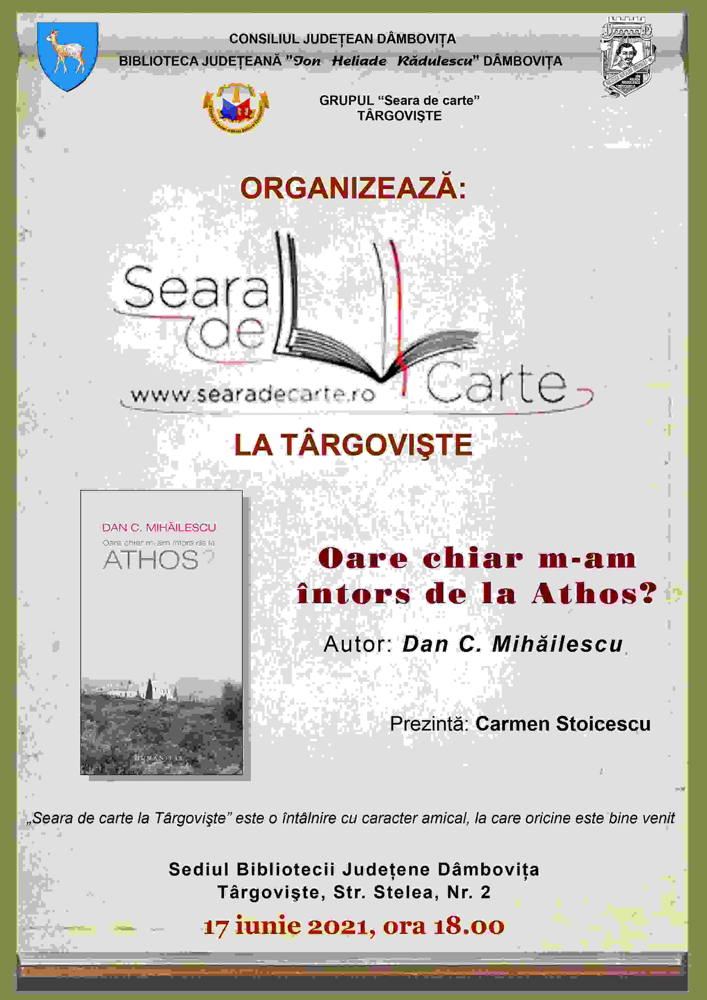  „Seara de carte la Târgovişte”