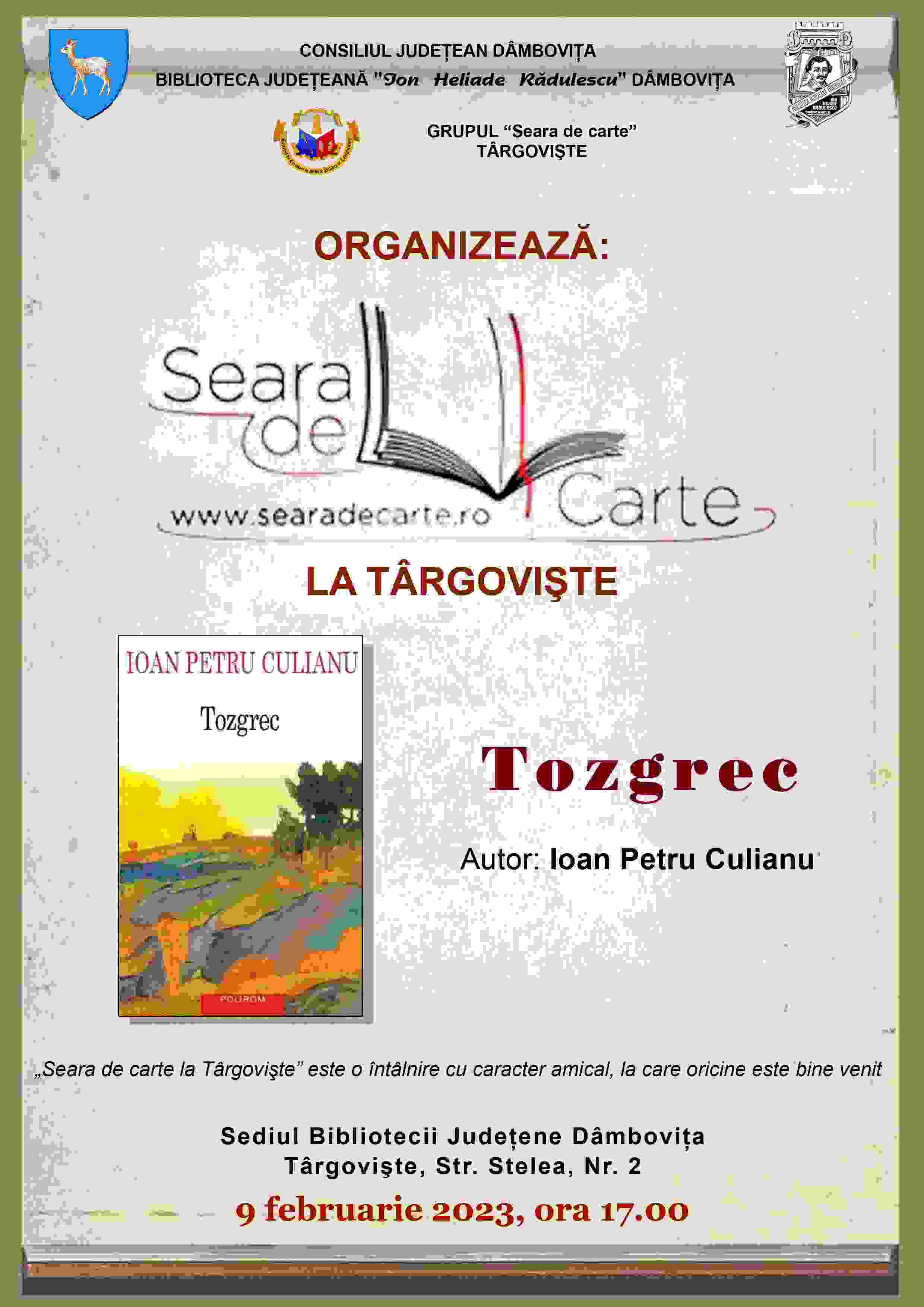  „Seara de carte la Târgovişte”