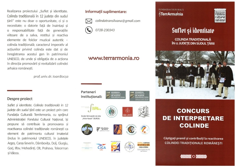  „Suflet și identitate – Colinda tradițională în 12 județe din zona de sud a țării",